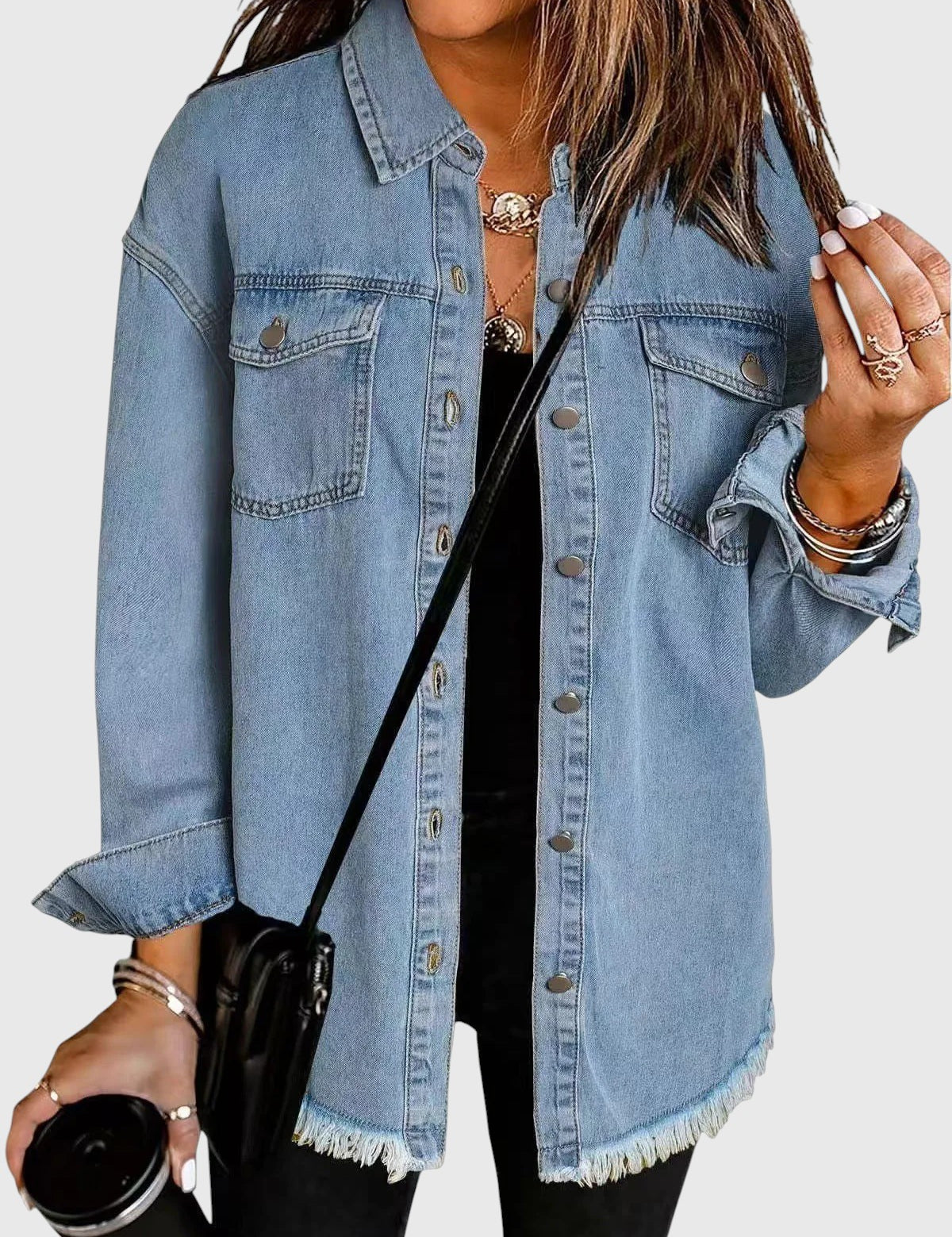 ROXANA - Chaqueta de Denim Clásica para el Día a Día