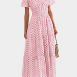 Imani Vestido Maxi de Encaje Bordado