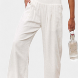 Alexia Pantalón de Algodón y Lino con Corte Fluido y Elegancia Natural