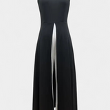 Alicia Conjunto Bicolor Elegante sin Mangas con Pantalones Anchos