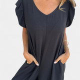 Isela Mono de Cuello en V con Estampado de Leopardo