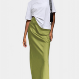 Fable Falda Maxi Utility de Diseño Liso y Estilo Pulido