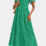 Imani Vestido Maxi de Encaje Bordado