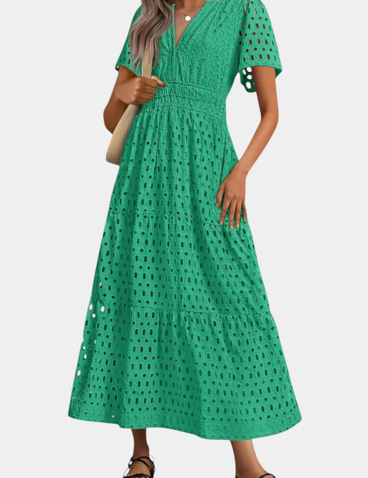 Imani Vestido Maxi de Encaje Bordado