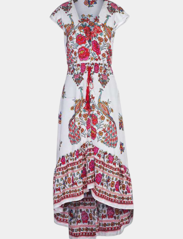 Chiara Vestido Floral Boho Chic con Cintura Ajustable