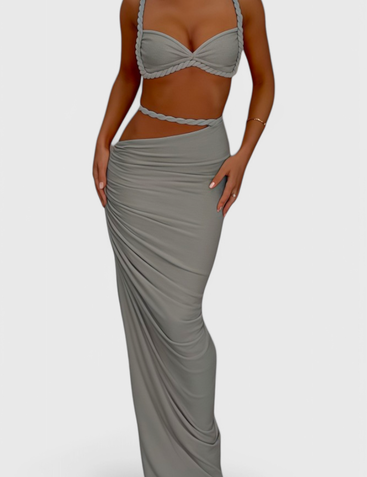 Estela Conjunto de Falda Sin Espalda