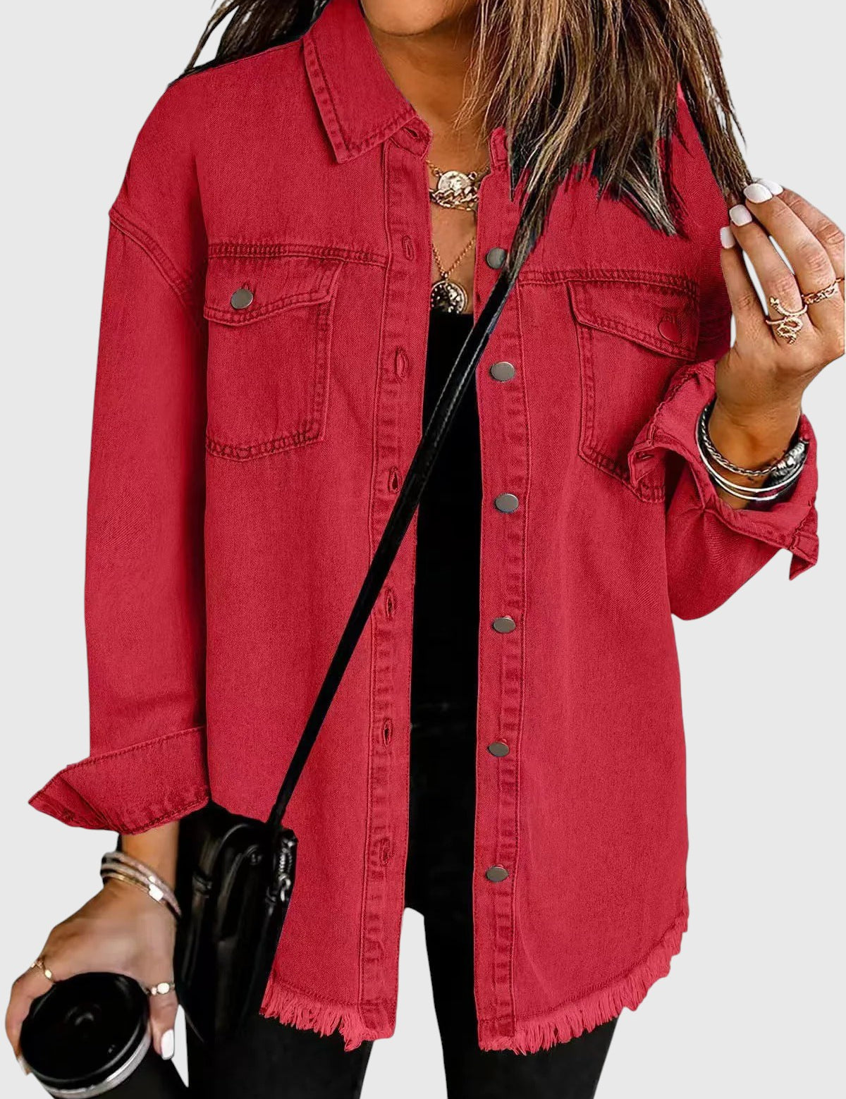 ROXANA - Chaqueta de Denim Clásica para el Día a Día