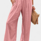 Alexia Pantalón de Algodón y Lino con Corte Fluido y Elegancia Natural