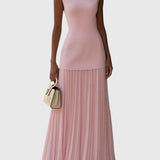 Sara - Vestido Maxi Plisado Sin Mangas