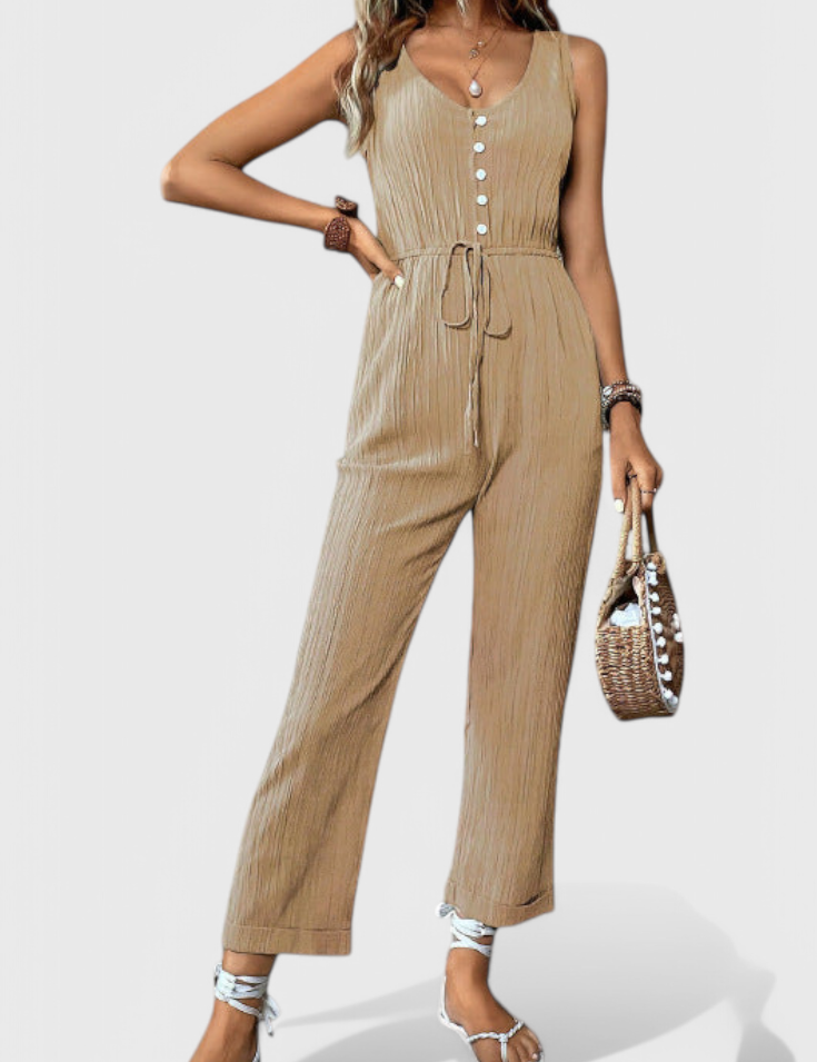 Marisela Mono Texturizado con Escote en V