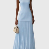 Sara - Vestido Maxi Plisado Sin Mangas