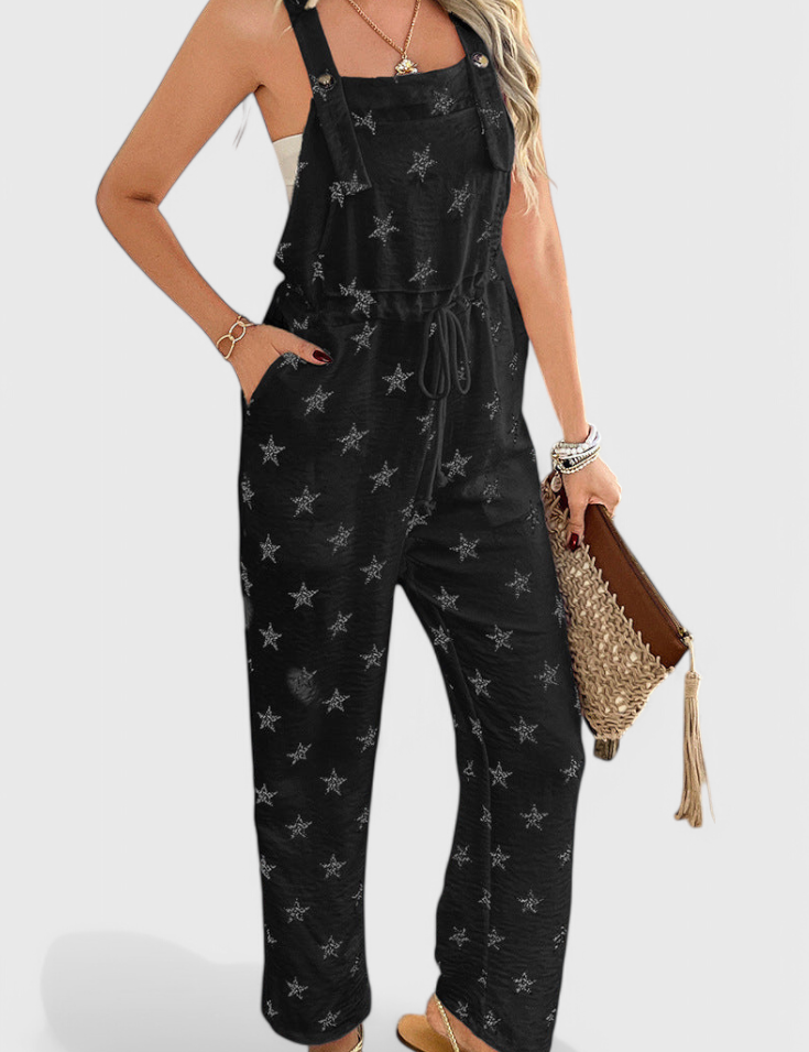 Bianca Mono Largo Relajado con Estampado de Estrellas