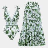Ahria Conjunto de Traje de Baño de Una Pieza Floral