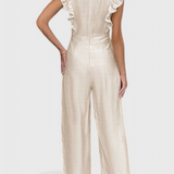 Amahle Mono de Lino con Mangas de Volante