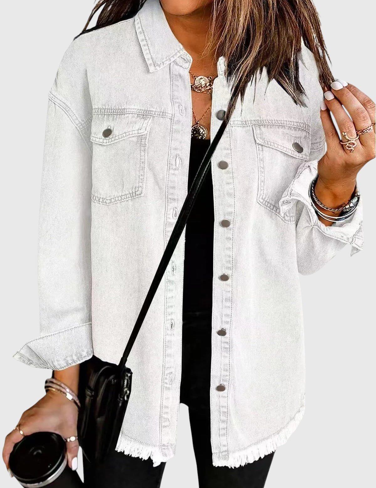 ROXANA - Chaqueta de Denim Clásica para el Día a Día