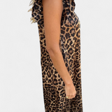 Isela Mono de Cuello en V con Estampado de Leopardo