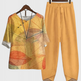 Ursula Conjunto Chic de Camisa y Pantalón con Estilo Relajado