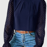 Helga Blusa de Manga Larga Náutica