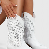 Anna Botas de Vaquero Modernas con Cremallera Lateral