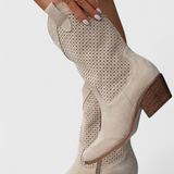 Anna Botas de Vaquero Modernas con Cremallera Lateral