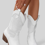 Anna Botas de Vaquero Modernas con Cremallera Lateral