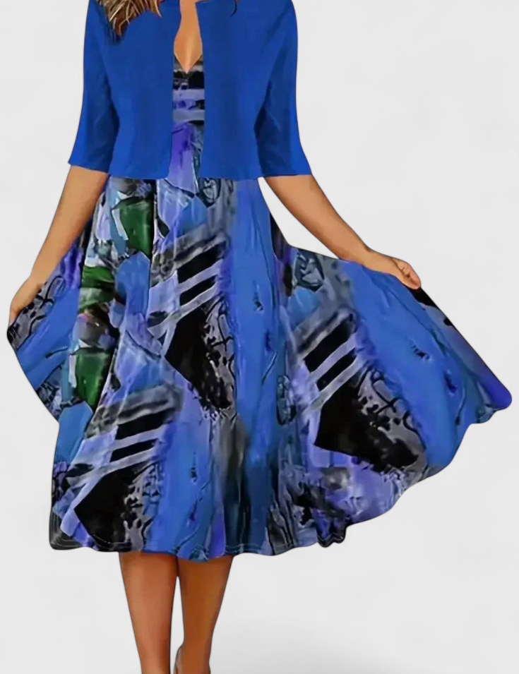 Estrella Conjunto de Vestido Blazer Midi