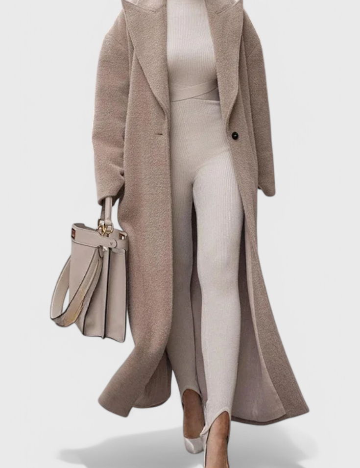 Chloe Abrigo Estructurado Elegante de Largo Completo
