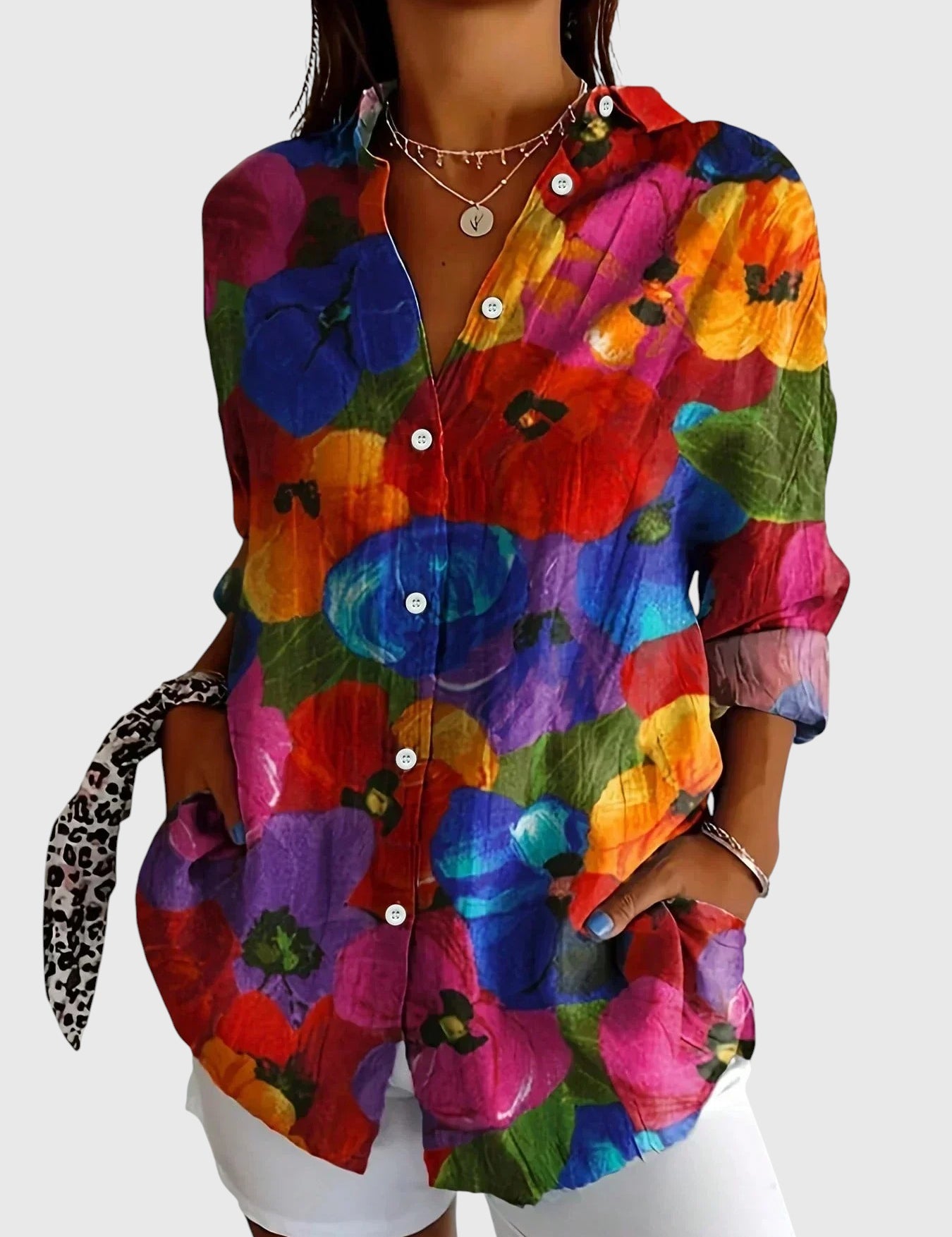 Ángela - Blusa de Patrón Colorido