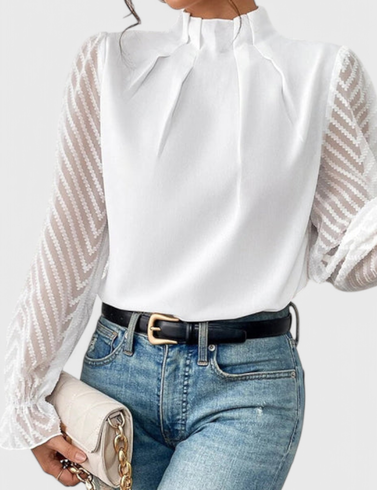 Helga Blusa de Manga Larga Náutica