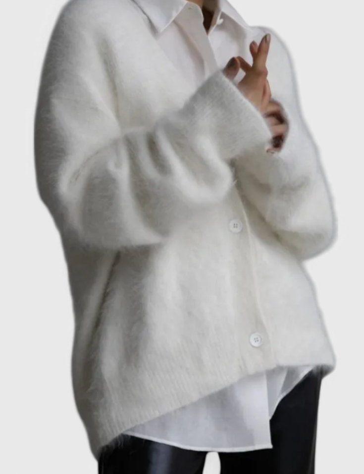 Daniela Cardigan de Mezcla de Cachemira Suave