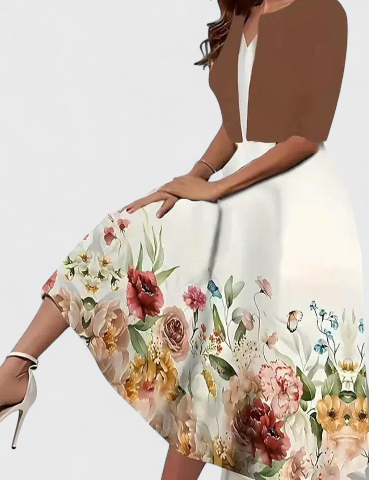 Estrella Conjunto de Vestido Blazer Midi