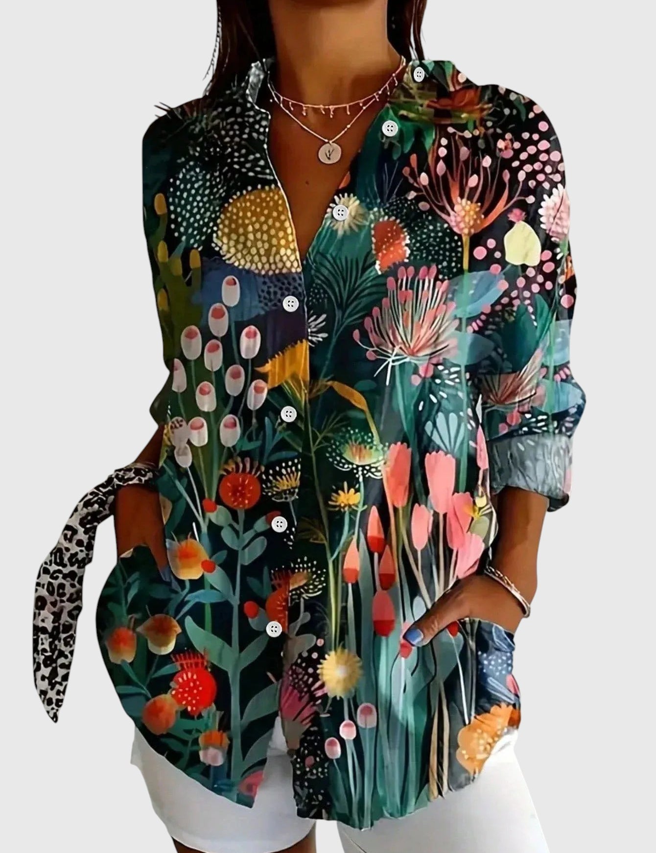 Ángela - Blusa de Patrón Colorido