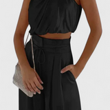 Helira Conjunto Dos Piezas con Top Fluido y Pantalón Palazzo