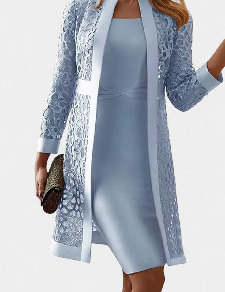 Freya Conjunto de Vestido de Dos Piezas con Encaje