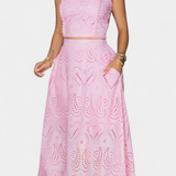 Danitza Conjunto Romántico de Encaje Floral Calado