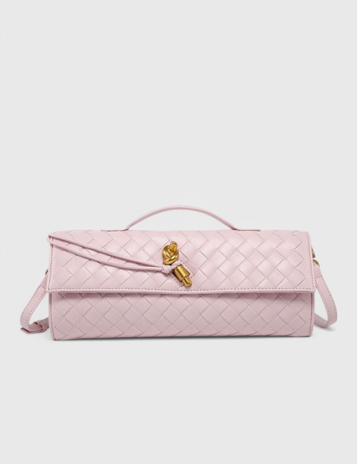 Melanie Clutch con Detalle de Nudo Dorado