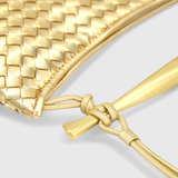 Gerda Bolso Woven con Asa Dorada