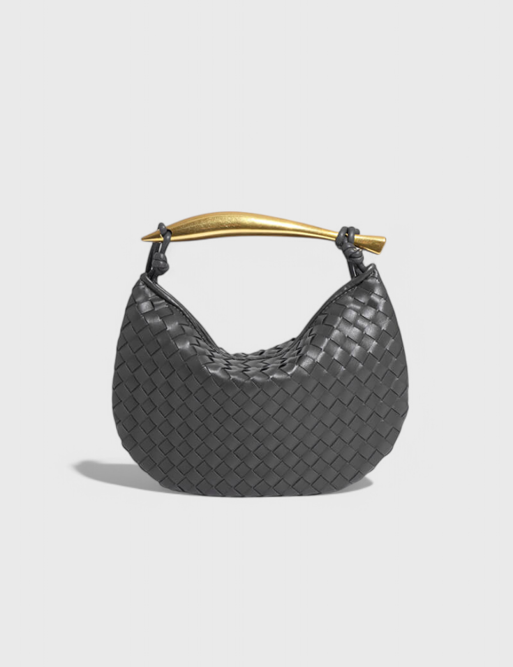 Gerda Bolso Woven con Asa Dorada