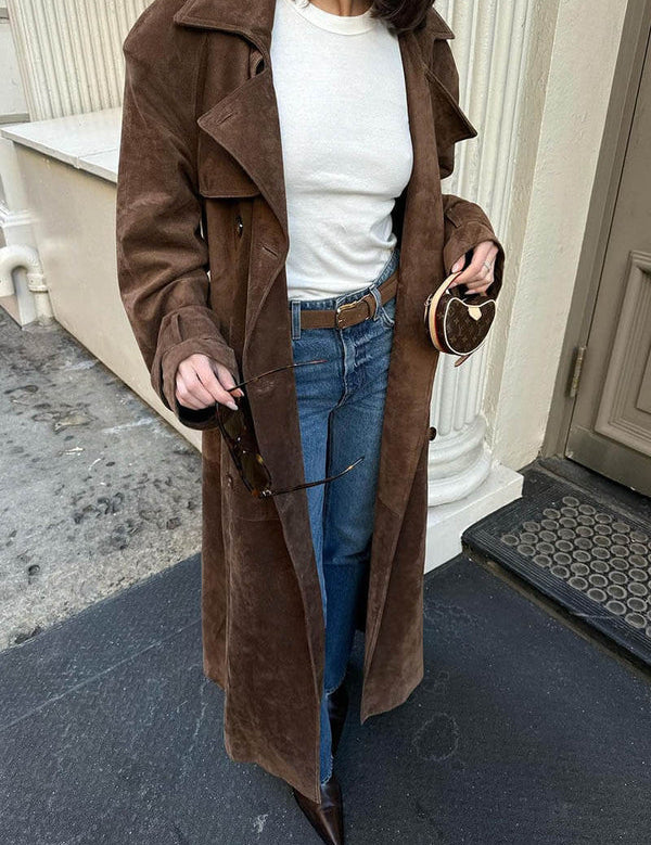 Veronica Abrigo de Ante Elegante