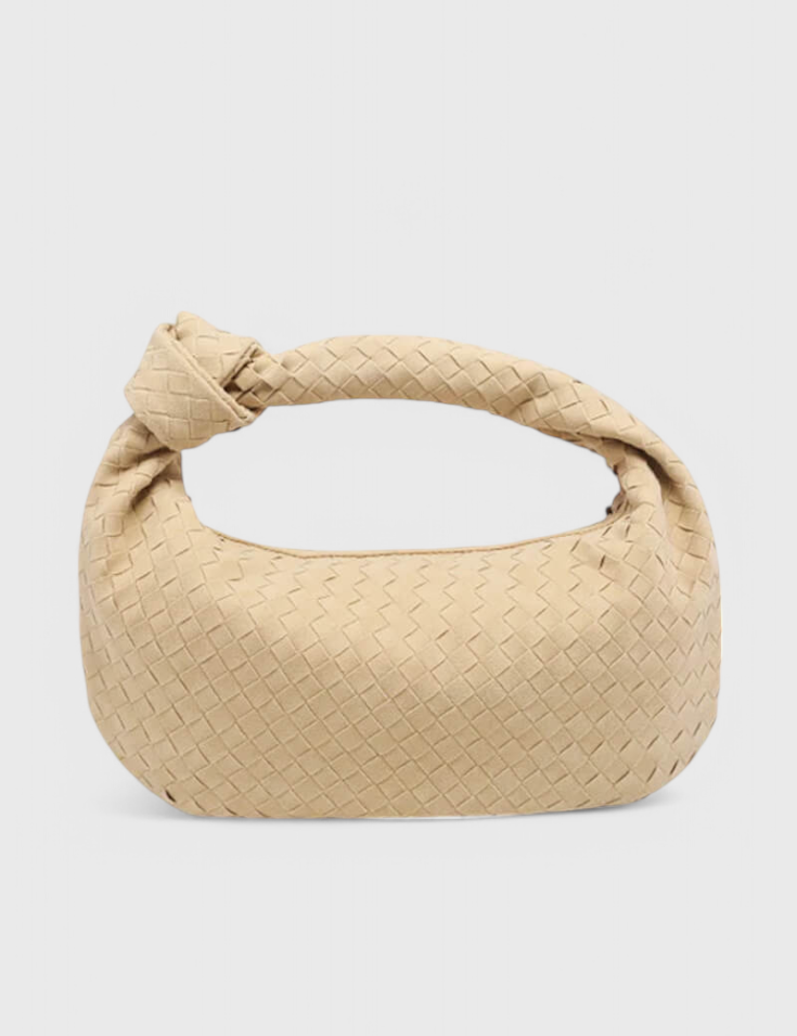 Lila Bolso Mediano Woven con Detalle de Nudo