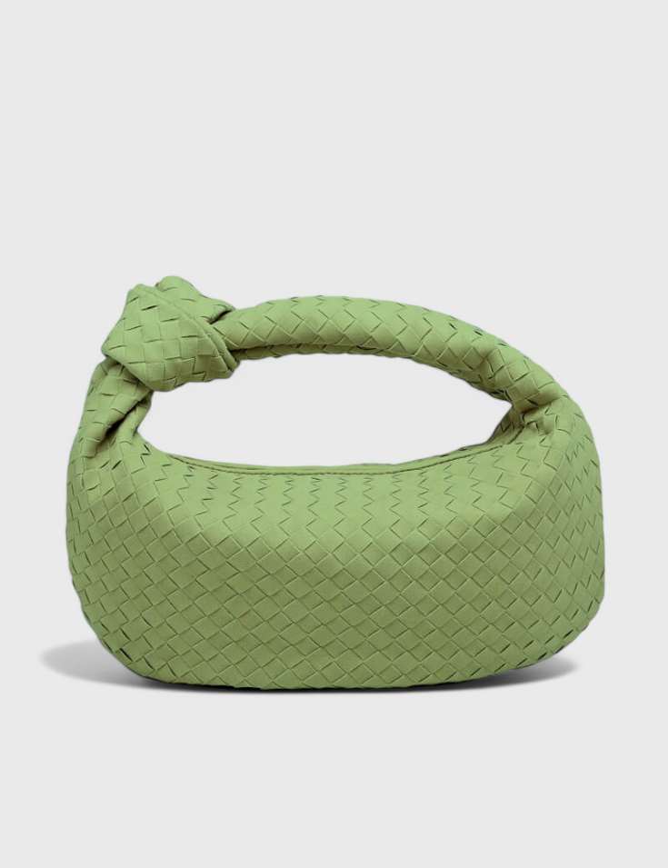 Lila Bolso Mediano Woven con Detalle de Nudo