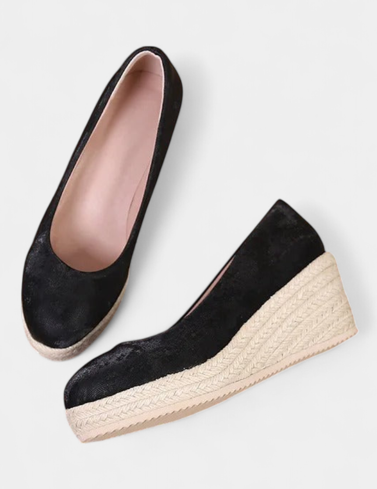 Laupa Zapatos de Plataforma con Suela Trenzada Estilo Espadrille