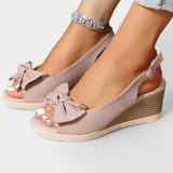 Beatriz Sandalias de Plataforma con Lazo y Correa Ajustable