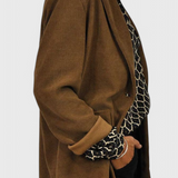 Jemima Blusa de Botones con Estampado Geométrico