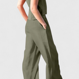 Yvanne Conjunto Vintage Sin Mangas de Verano