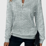 Amalia Jersey de Punto con Cremallera Suave