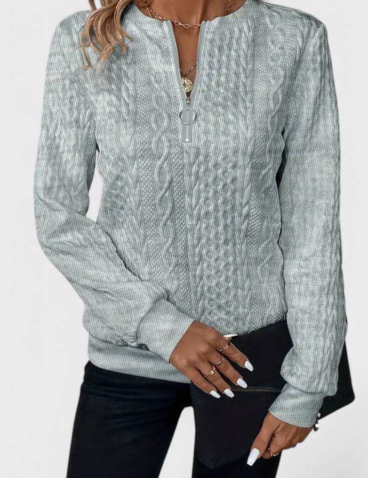 Amalia Jersey de Punto con Cremallera Suave