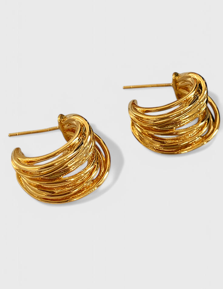 Pendientes de Aro en Forma de C