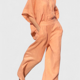 Adesua Conjunto Casual de Verano en Algodón-Lino