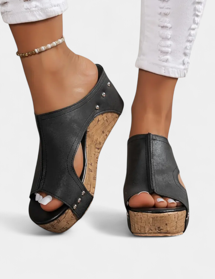 Emerson Sandalias de Tacón Bloque de Confort Ortopédico